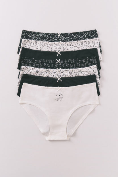 Women Secret_Multi-Color_Pack of 7 Multicoloured Kitten Brazilian Panties_4932673_98_01