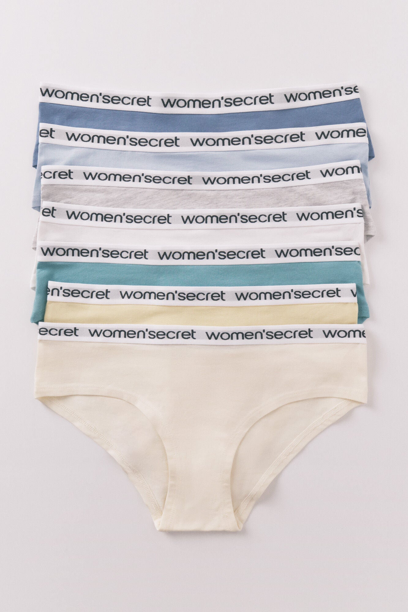 Women Secret_Multi-Color_Pack of 7 Classic White Logo Panties_4932674_97_01