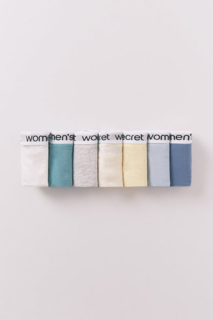 Women Secret_Multi-Color_Pack of 7 Classic White Logo Panties_4932674_97_02