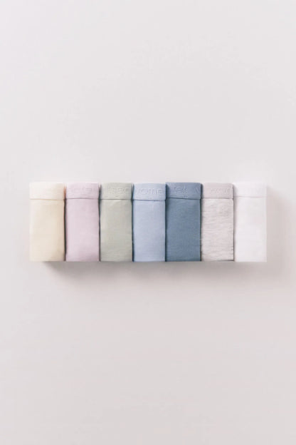 Women Secret_White Print_Pack of 7 Classic Cotton Logo Panties_4932685_97_01