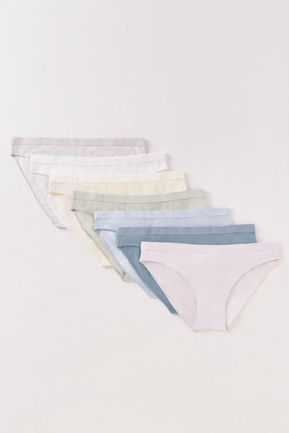 Women Secret_White Print_Pack of 7 Classic Cotton Logo Panties_4932685_97_03
