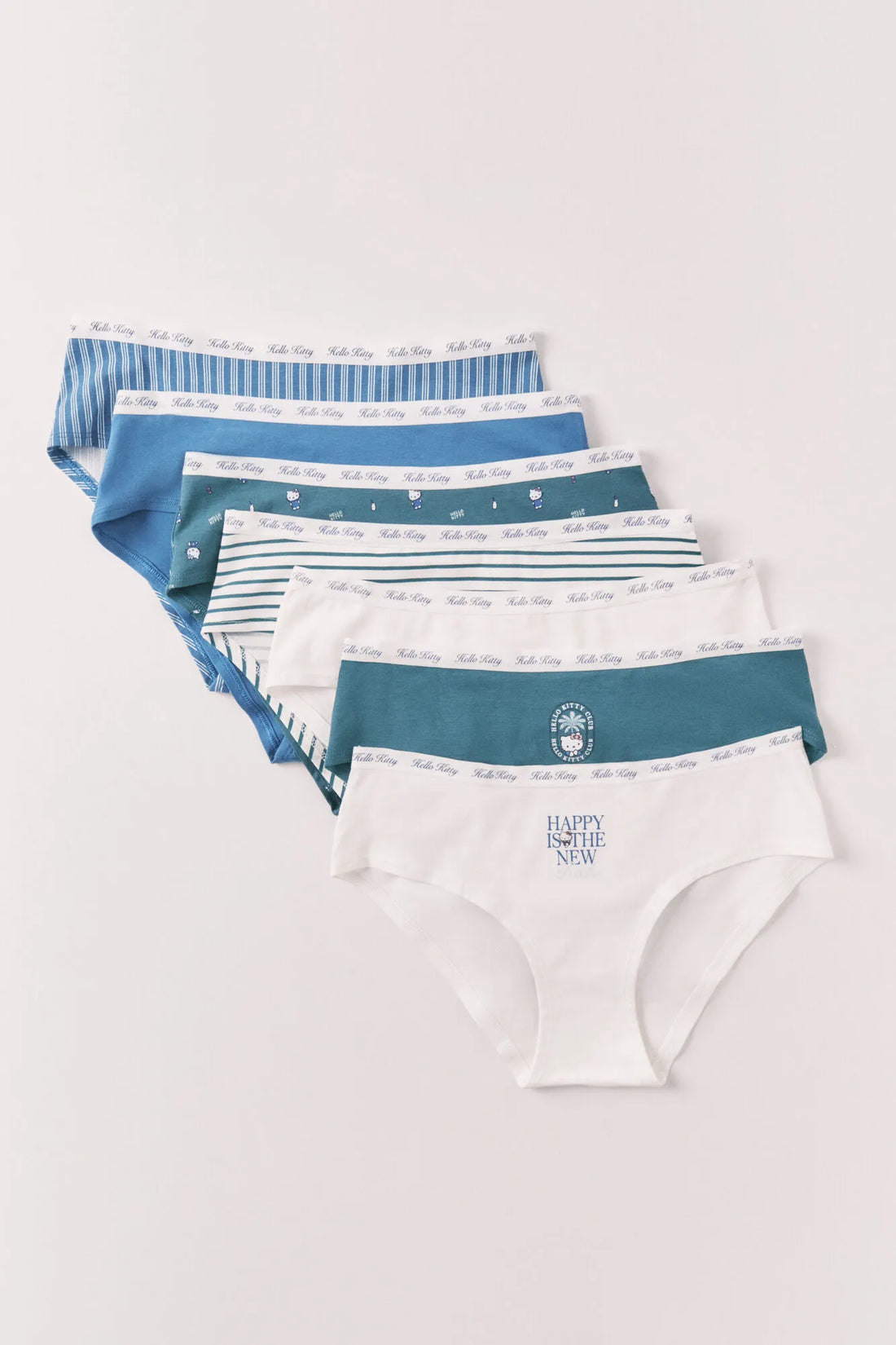 Women Secret Multicoloured Women Cotton 7-Pack Printed Culotte Panties Hello Kitty SKU: 4933657_98 Image 02