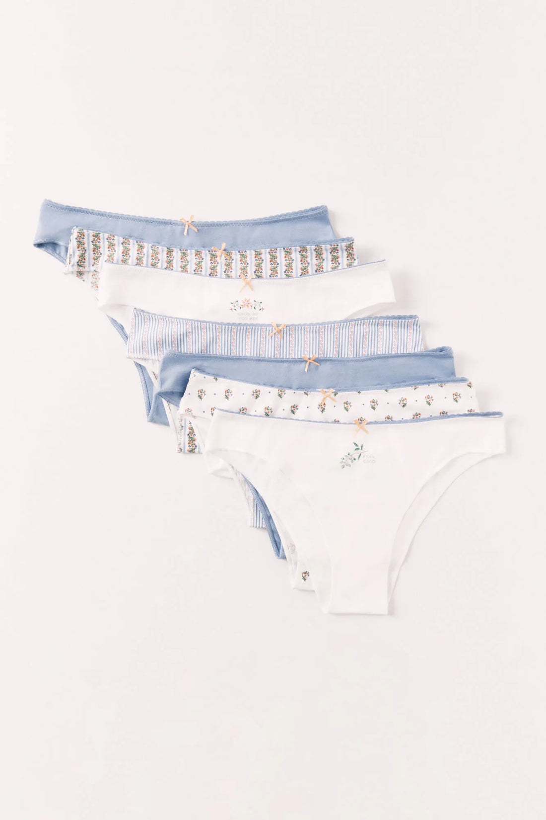 Women Secret Multicoloured Women Multicoloured Cotton Mixed Print 7-Pack Brazilian Panties SKU: 4933658_98 Image 02