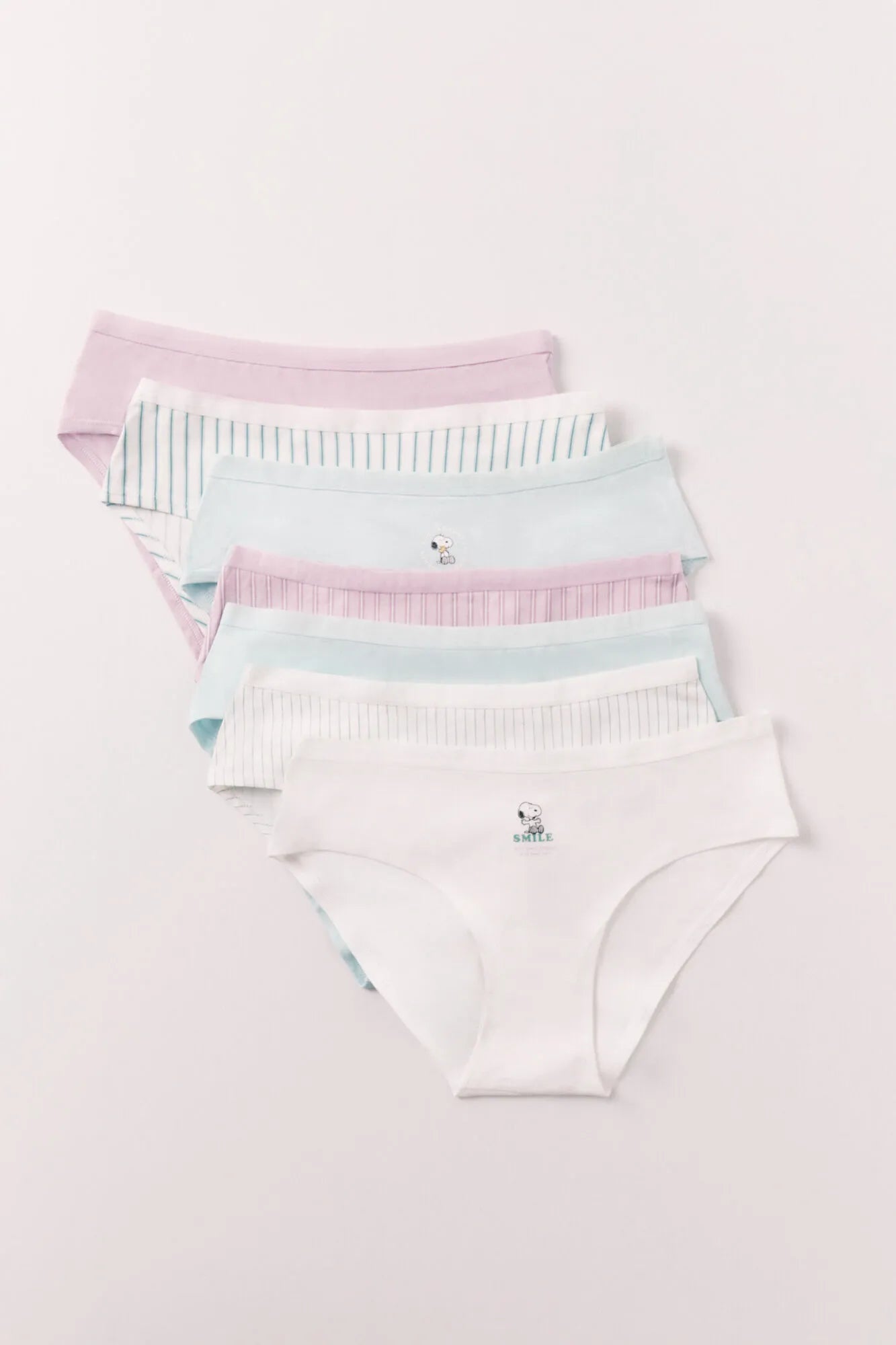 Women Secret Multicoloured Women Snoopy Print Cotton 7-Pack Wide Panties SKU: 4933674_98 Image 02