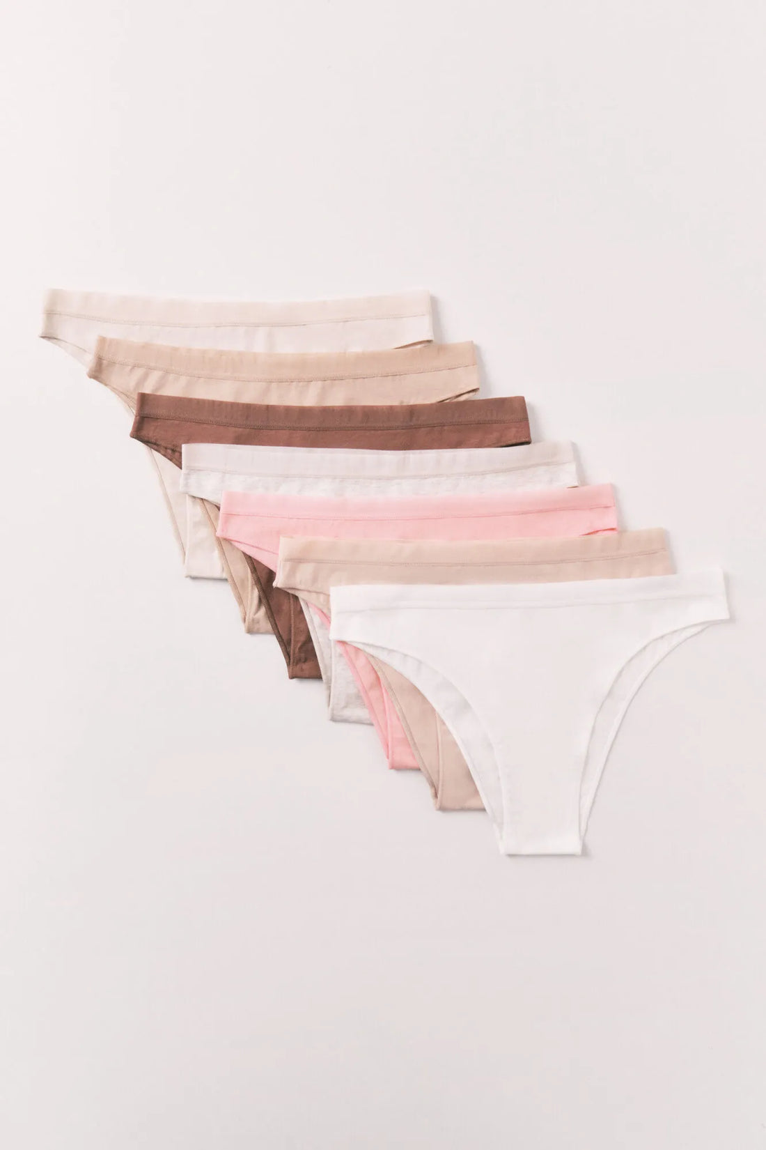 Women Secret White Print Women Neutral Plain Cotton 7-Pack Brazilian Panties SKU: 4933688_97 Image 02