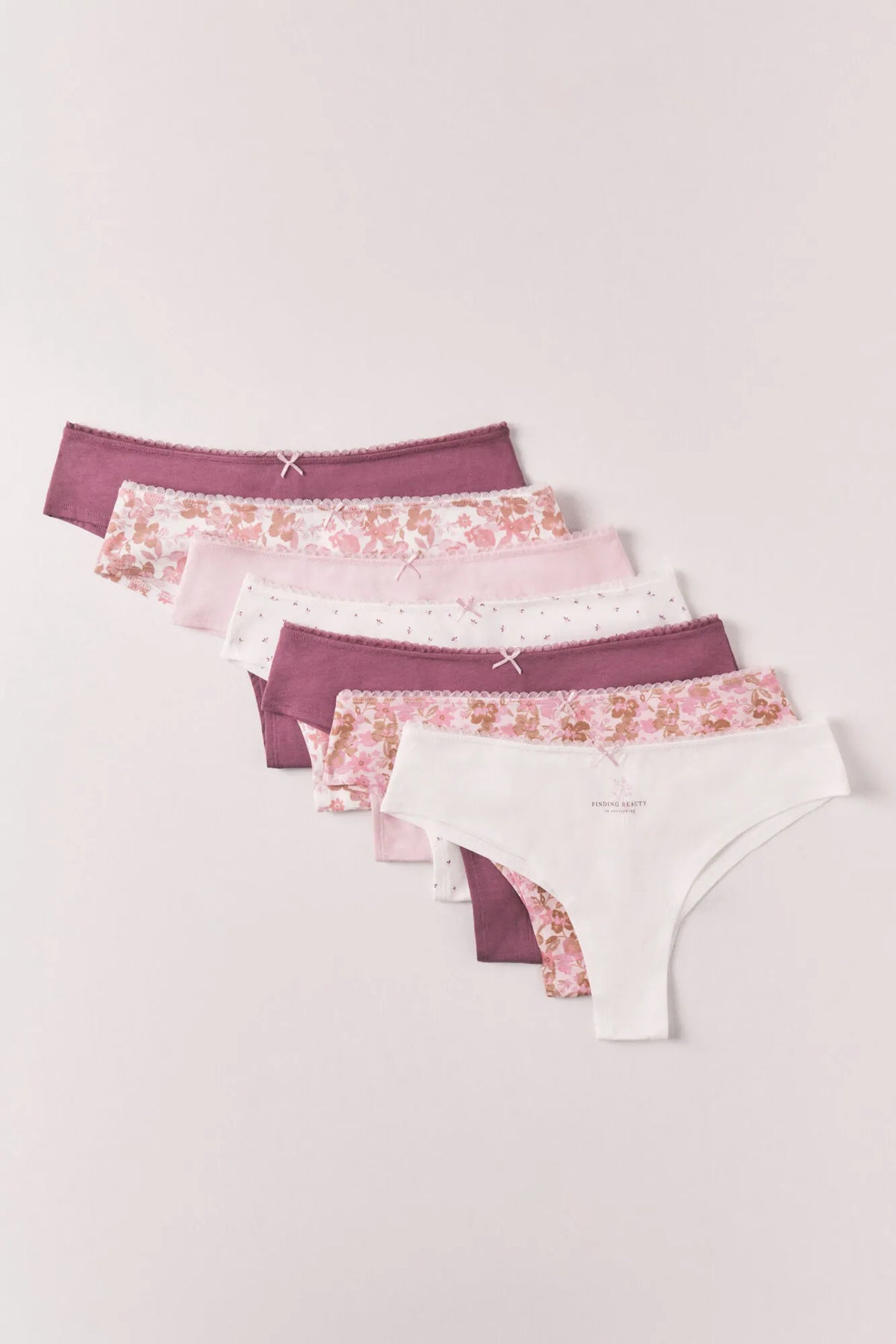 Women Secret Multicoloured Women Multicoloured Printed Cotton 7-Pack Brazilian Panties SKU: 4934522_98 Image 02