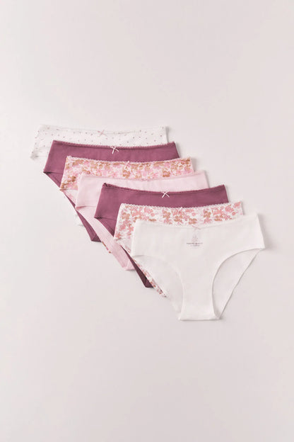 Women Secret Multicoloured Women Multicoloured Printed Cotton 7-Pack Brazilian Panties SKU: 4934523_98 Image 02