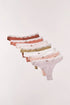 Women Secret White Print Women Plain Lace Cotton 7-Pack Brazilian Panties SKU: 4934526_97 Image 01