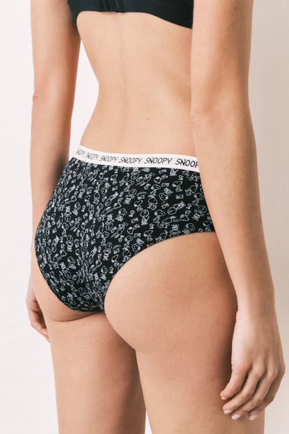 Women Secret Multicoloured Women Snoopy Print Cotton 7-Pack Wide Panties SKU: 4934528_98 Image 03