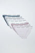 Women Secret White Print Women Pack of 7 Classic Plain Cotton Panties with Logo SKU: 4934594_97 Image 01