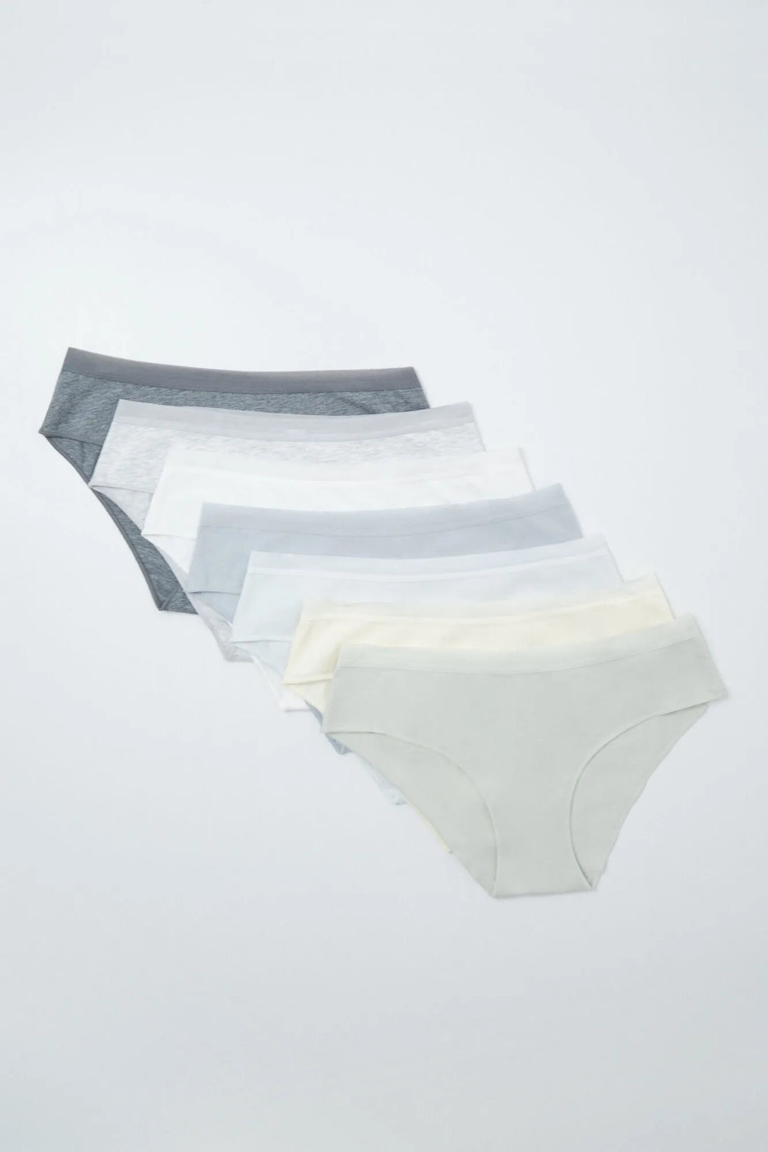 Women Secret White Print Women Pack 7 Bragas Anchas Algod—n Lisas SKU: 4934598_97 Image 01