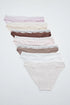 Women Secret White Print Women Pack of 7 Plain Cotton Classic Panties with Lace SKU: 4934622_97 Image 01