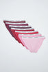 Women Secret White Print Women Plain Cotton 7-Pack Classic Panties Logo SKU: 4934635_97 Image 01