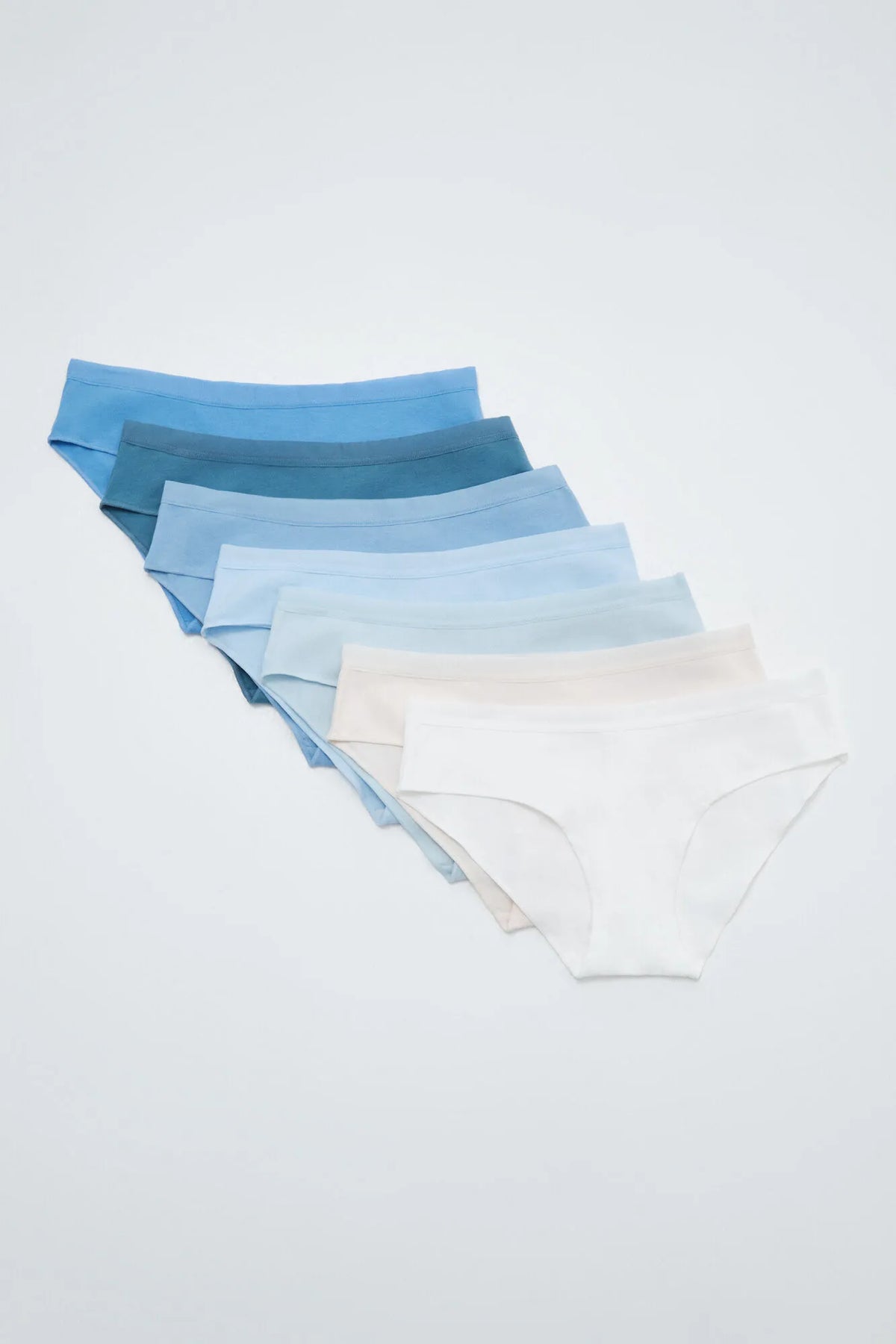 Women Secret White Print Women Blue Cotton 7-Pack Wide Panties SKU: 4934637_97 Image 01