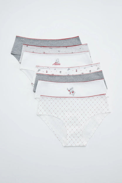 Women Secret Multicoloured Women Alicia Print Cotton 7-Pack Wide Panties SKU: 4934638_98 Image 01