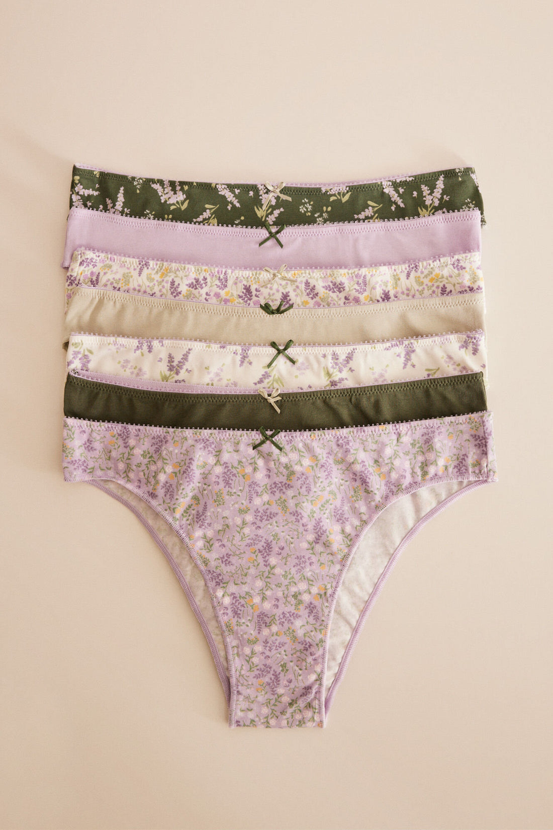 Pack Of 7 Lavender Cotton Brazilian Panties_01