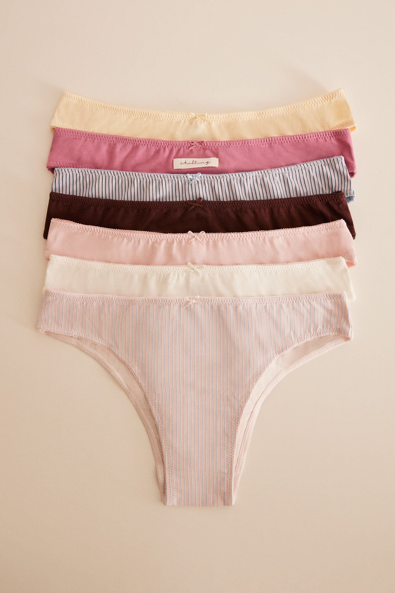 Pack Of 7 Brazilian Striped Cotton Panties_04