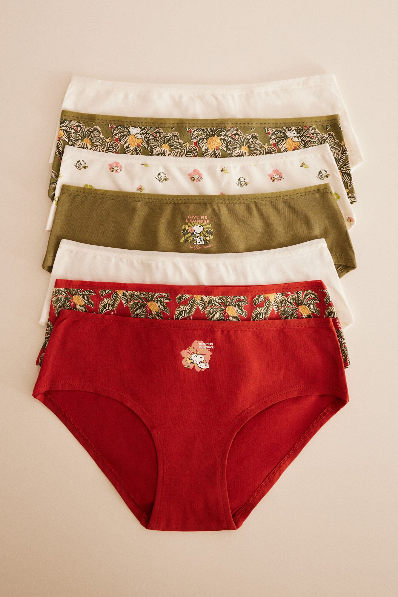 Pack Of 7 Snoopy Cotton Culotte Panties_04