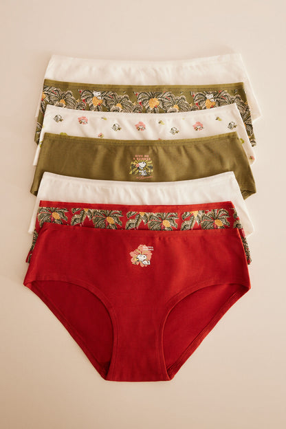 Pack Of 7 Snoopy Cotton Culotte Panties_04