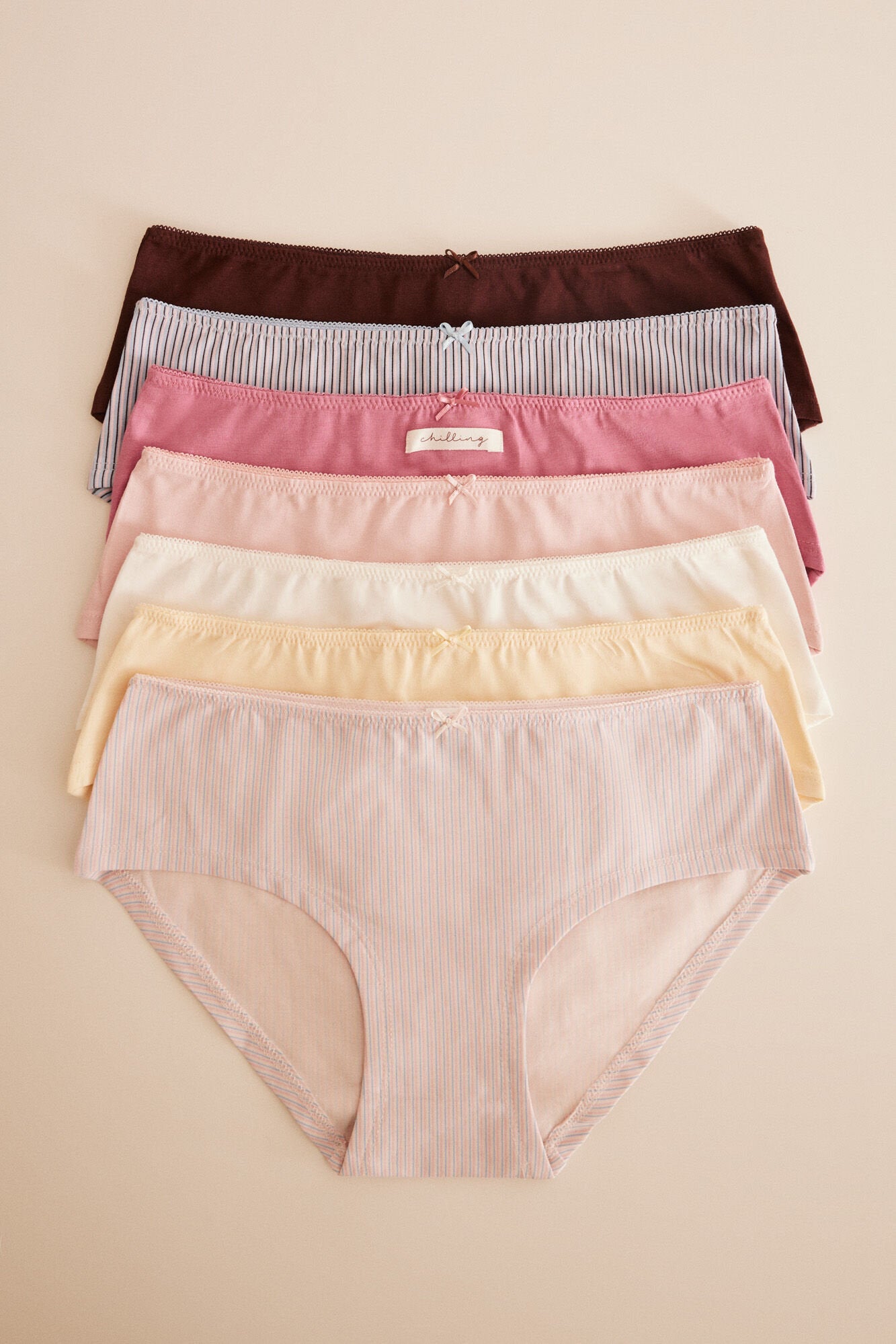 Pack Of 7 Striped Cotton Culotte Panties_03