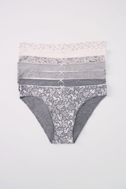 Pack Of 7 Classic Gray Cotton Panties_04