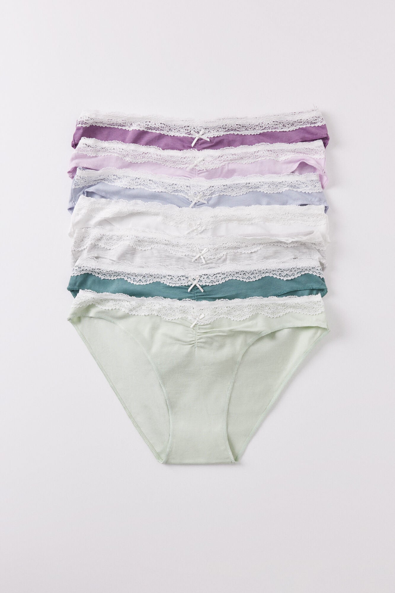 Women Secret_Pack of 7 Classic Cotton Panties with Gathers and Lace_4939001_97_04