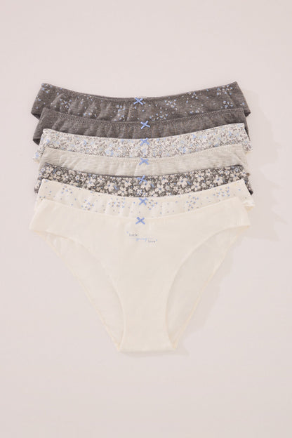 Women Secret_Pack of 7 Classic Cotton Panties in Grey and White_4939006_98_02