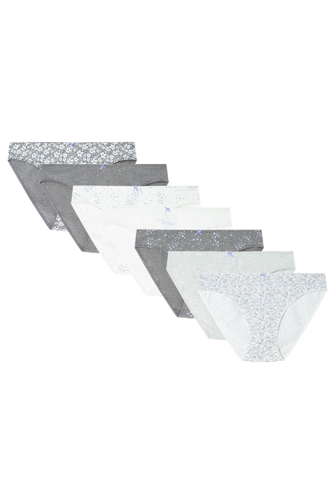 Women Secret_Pack of 7 Classic Cotton Panties in Grey and White_4939006_98_05