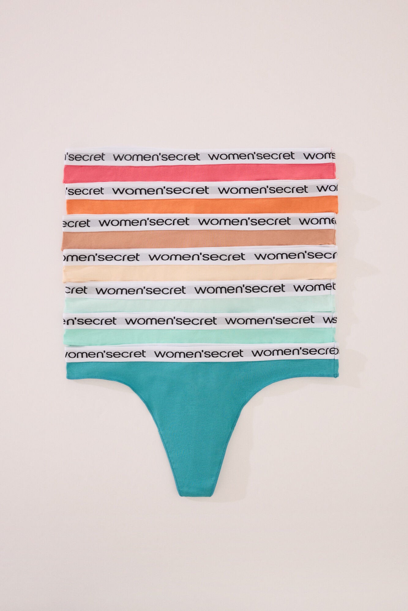Women Secret_Pack of 7 Cotton Thongs with Logo_4939030_97_01