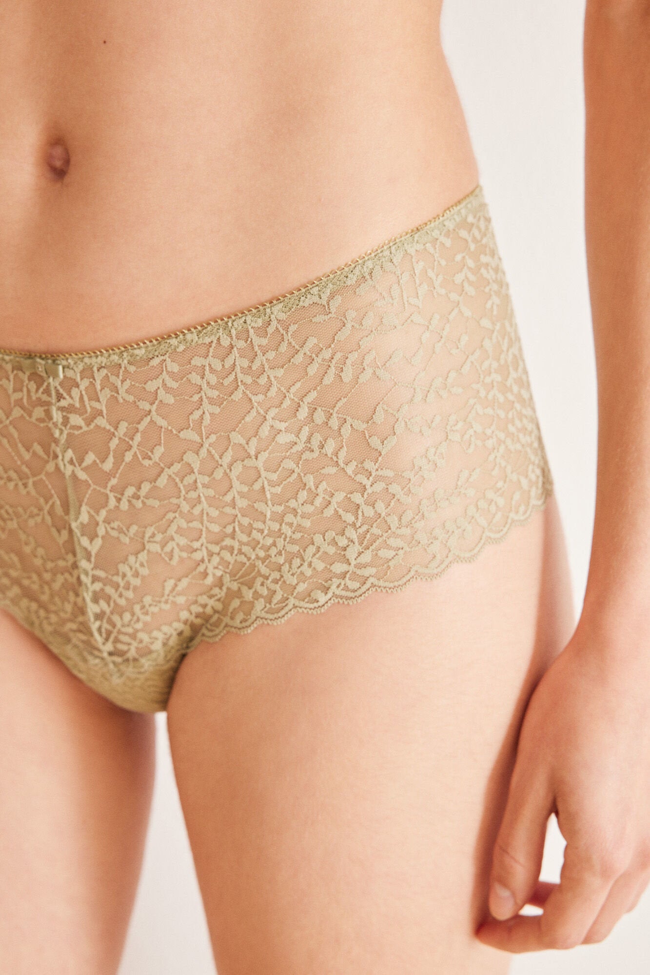 Light Khaki Lace Wide Side Brazilian Panty_05