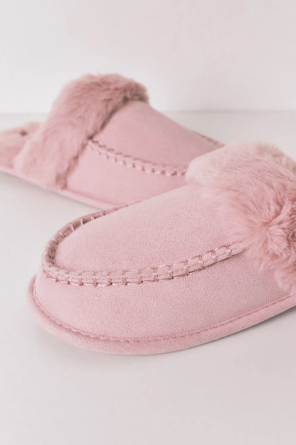 Women Secret_Pink_Pink Synthetic Fur Slippers_4992538_70_04