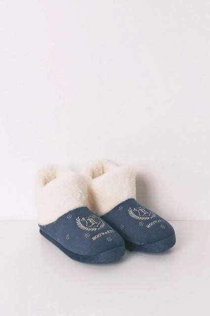 Women Secret_Navy_Blue "Hogwarts" Lurex Boot Slippers_4992581_10_01
