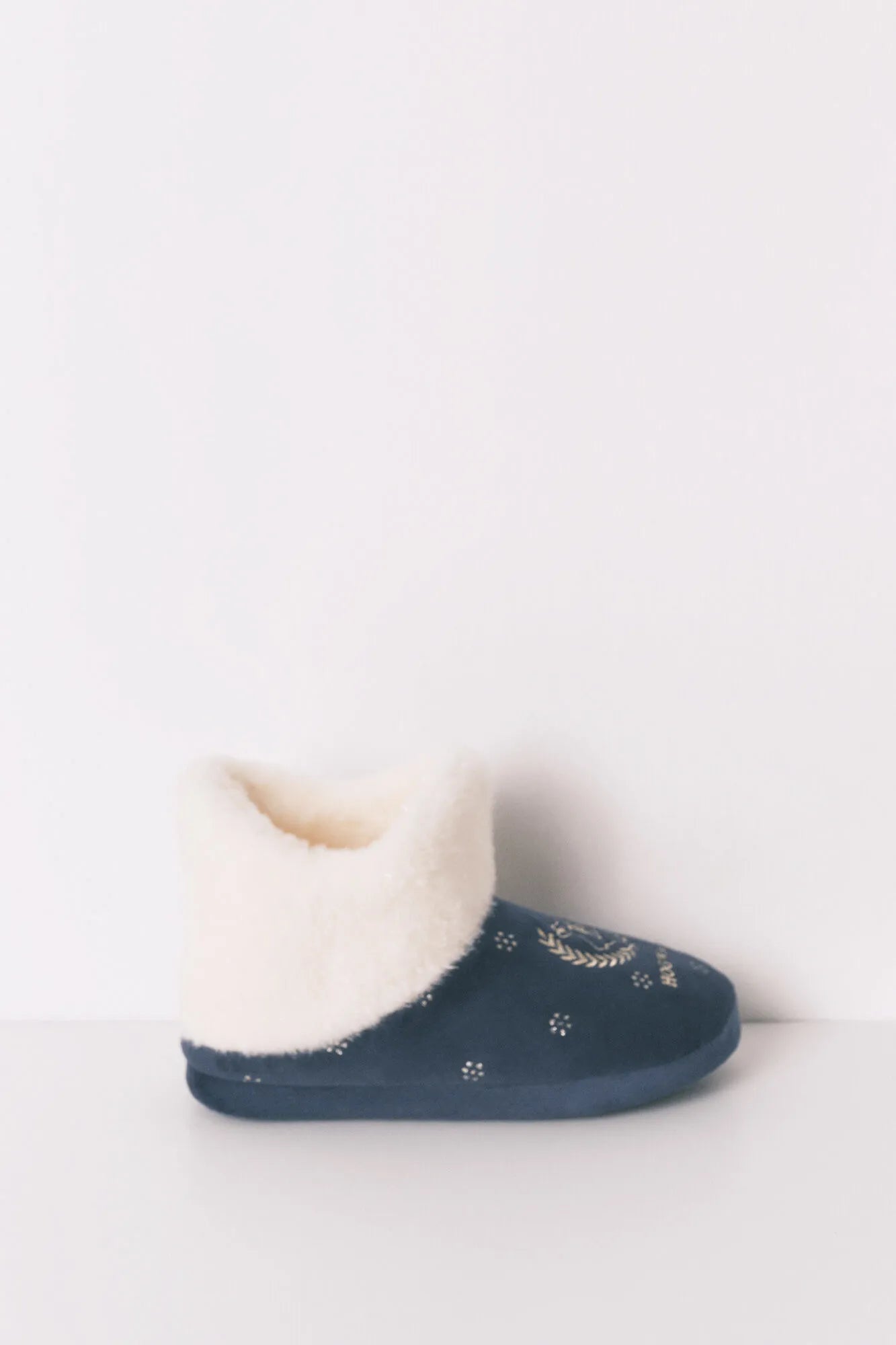 Women Secret_Navy_Blue "Hogwarts" Lurex Boot Slippers_4992581_10_03