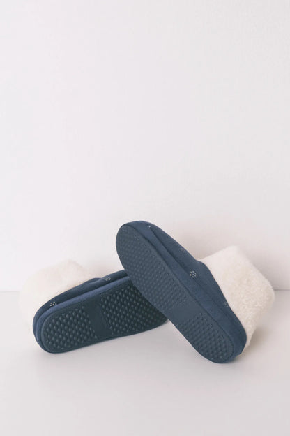Women Secret_Navy_Blue "Hogwarts" Lurex Boot Slippers_4992581_10_04