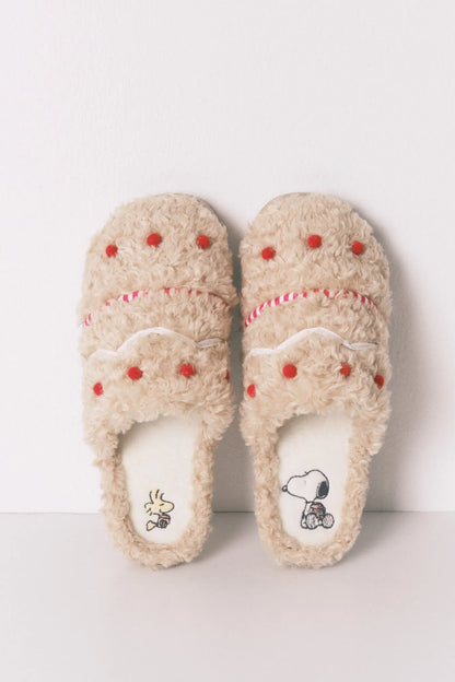 Women Secret_Sand_Beige Snoopy Faux Shearling Slippers_4992584_38_02