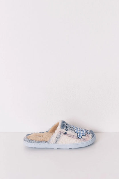 Women Secret_Blue Print_Smileyworld¨ Faux Shearling Slippers_4992592_19_05