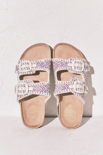 Women Secret Multicoloured Women Topstitched Strap Sandal SKU: 4993719_98 Image 01
