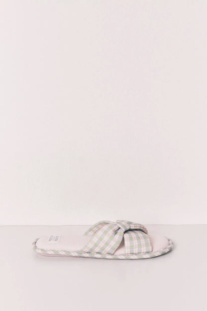 Women Secret Pink Women Plaid Knot Slippers SKU: 4993721_73 Image 05