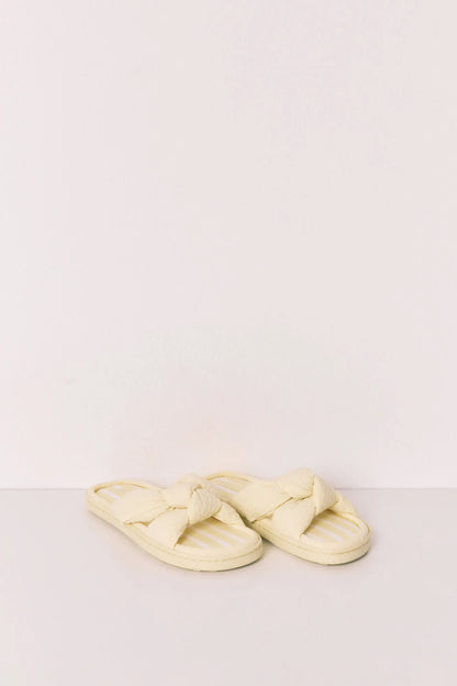 Women Secret Yellow Women Yellow Volume Bow Slippers SKU: 4993731_04 Image 04