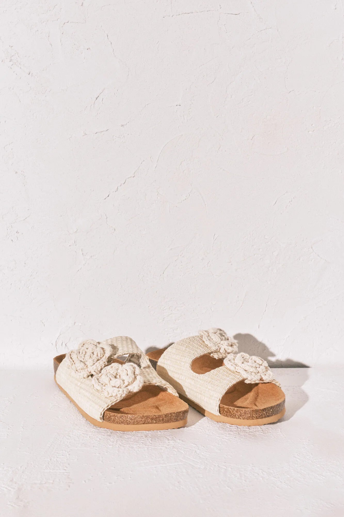 Women Secret Ivory Women Beige Raffia Crochet Flower Sandals SKU: 4993742_96 Image 04