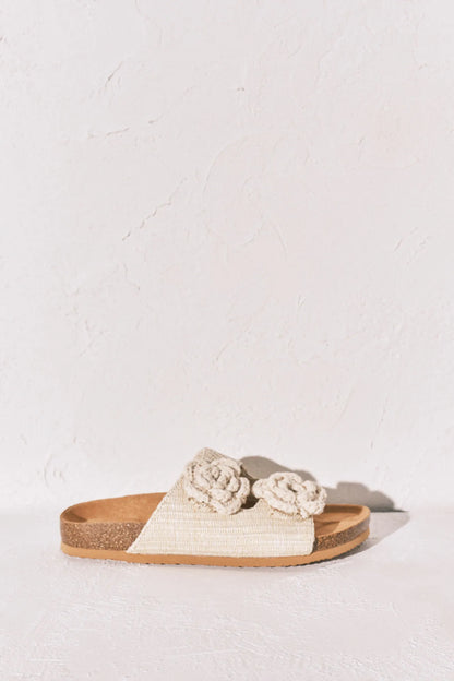 Women Secret Ivory Women Beige Raffia Crochet Flower Sandals SKU: 4993742_96 Image 05