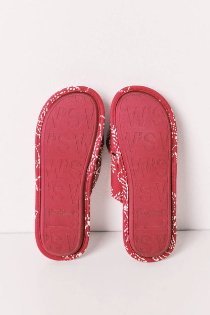 Women Secret Wine Women Crossed Strap Ruched Slippers SKU: 4994391_68 Image 04