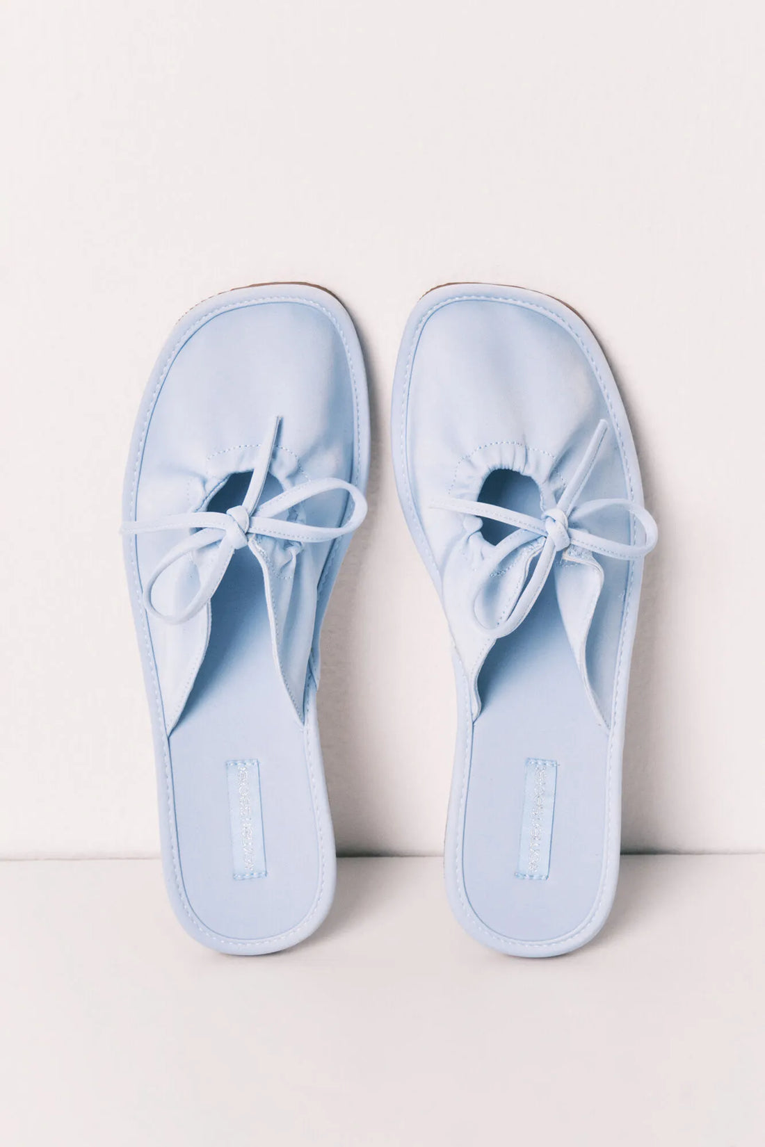 Women Secret Light Blue Women Light Blue Satin-Finish Slippers SKU: 4994417_16 Image 01