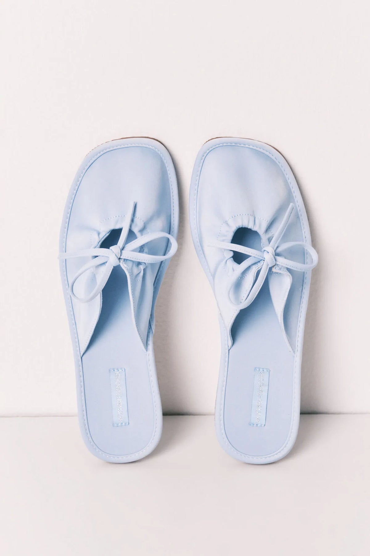 Women Secret Light Blue Women Light Blue Satin-Finish Slippers SKU: 4994417_16 Image 01