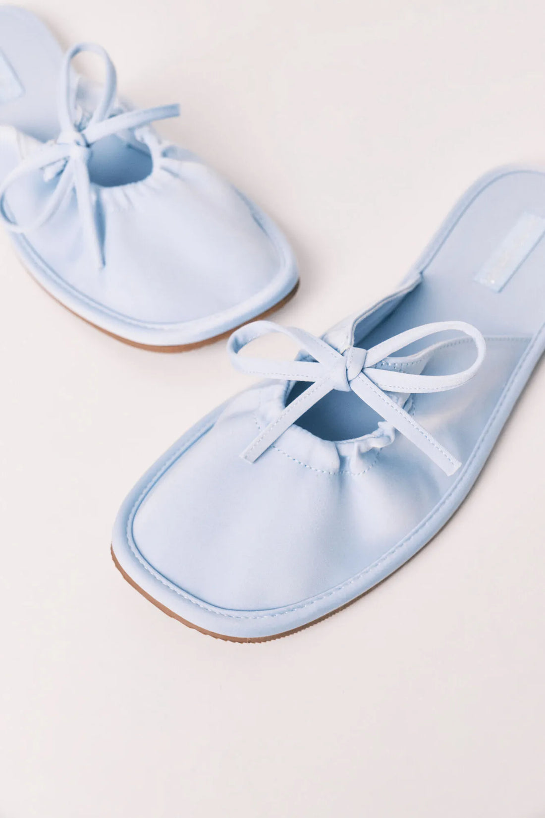 Women Secret Light Blue Women Light Blue Satin-Finish Slippers SKU: 4994417_16 Image 02