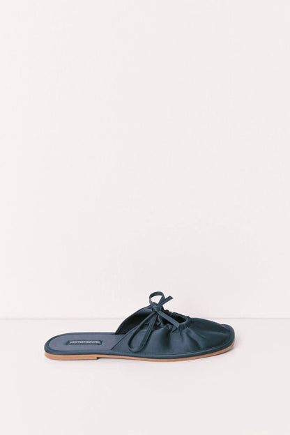 Women Secret Green Women Blue Satin-Finish Slippers SKU: 4994418_24 Image 03