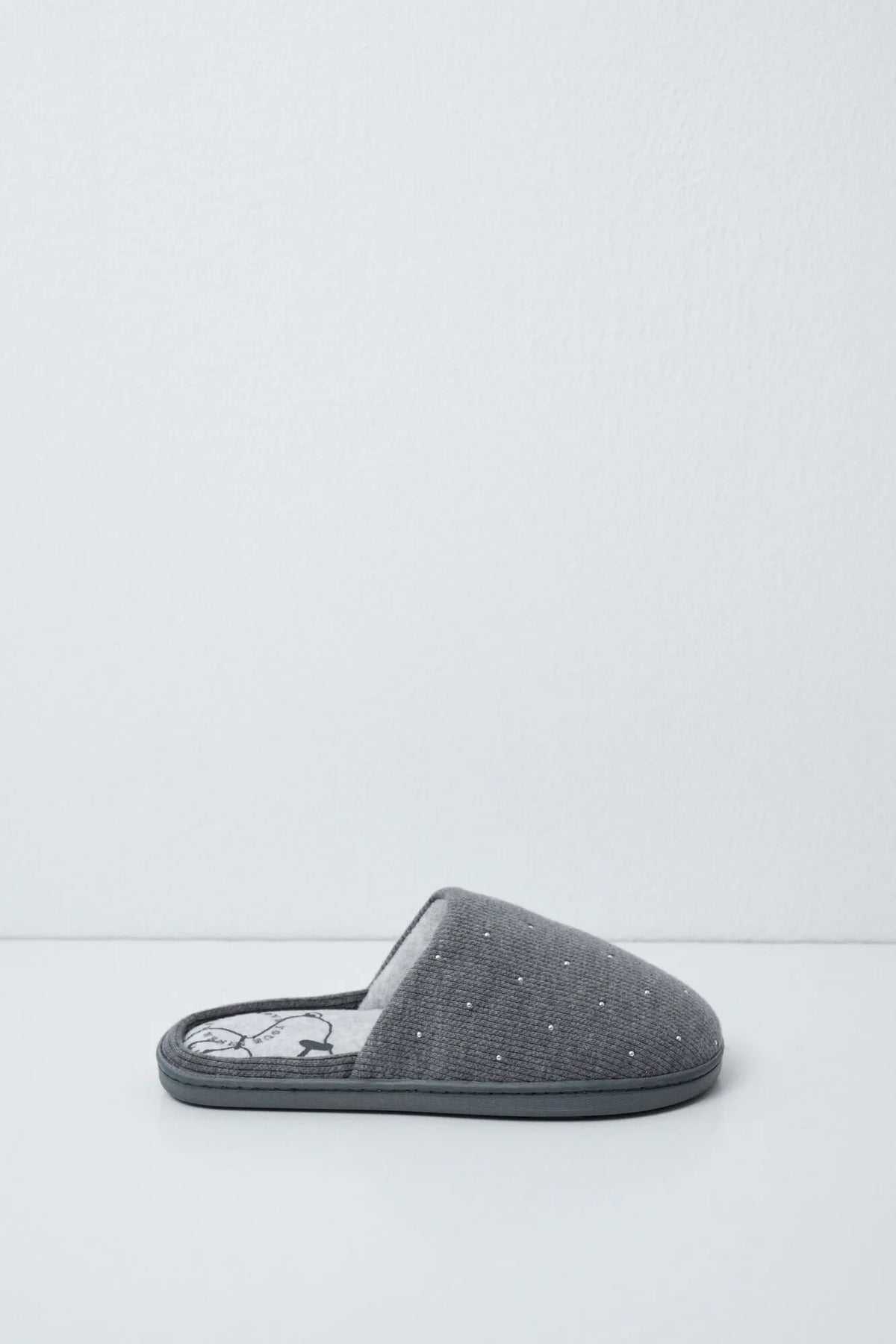 Women Secret Dark Grey Women Grey Snoopy Studded Slippers SKU: 4994421_41 Image 04