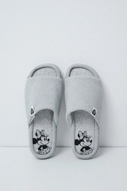 Women Secret Light Grey Women Grey Minnie Mouse Slippers SKU: 4994422_47 Image 01