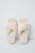 Women Secret Ivory Women White Faux Shearling Knot Slippers SKU: 4994424_96 Image 01