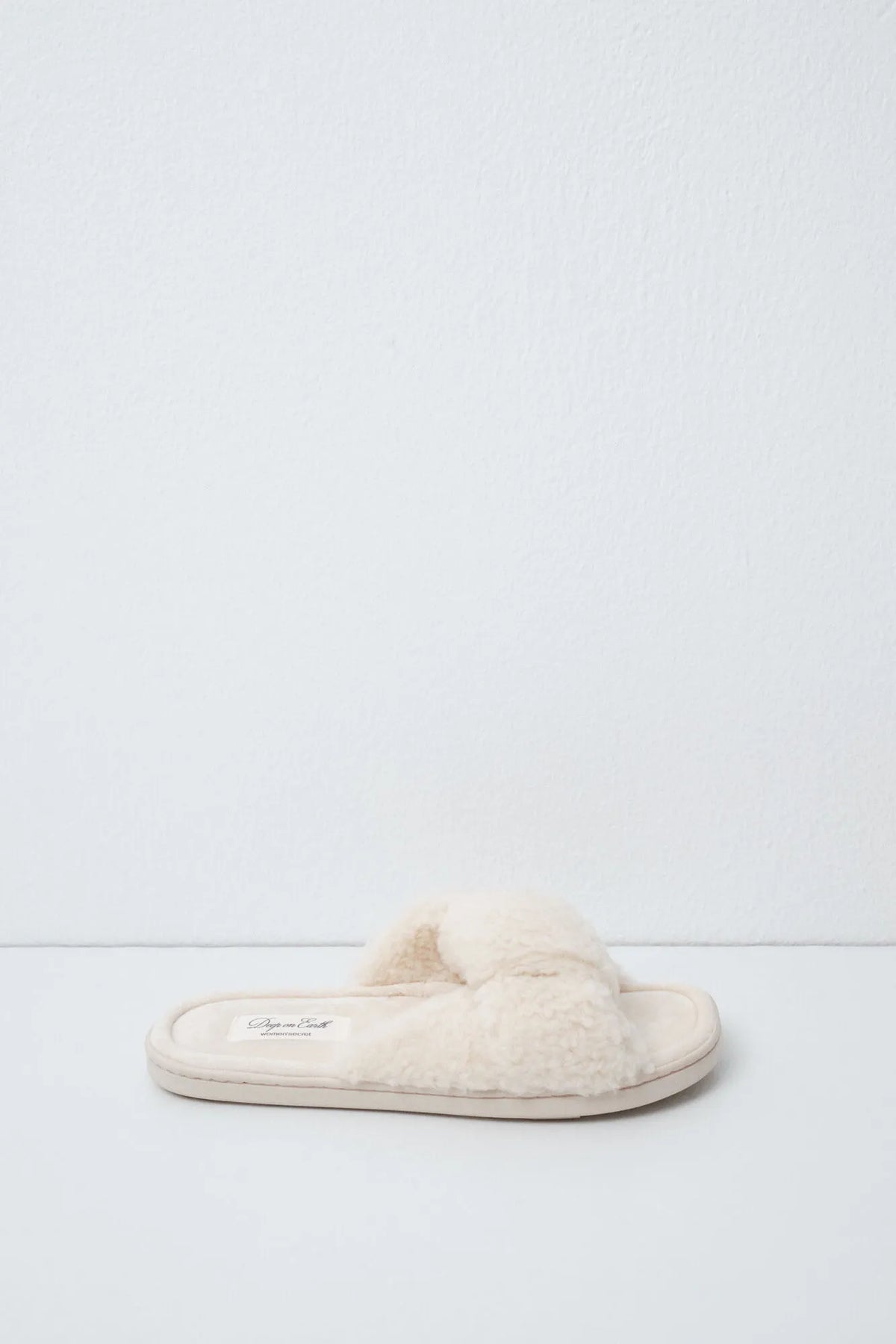 Women Secret Ivory Women White Faux Shearling Knot Slippers SKU: 4994424_96 Image 04